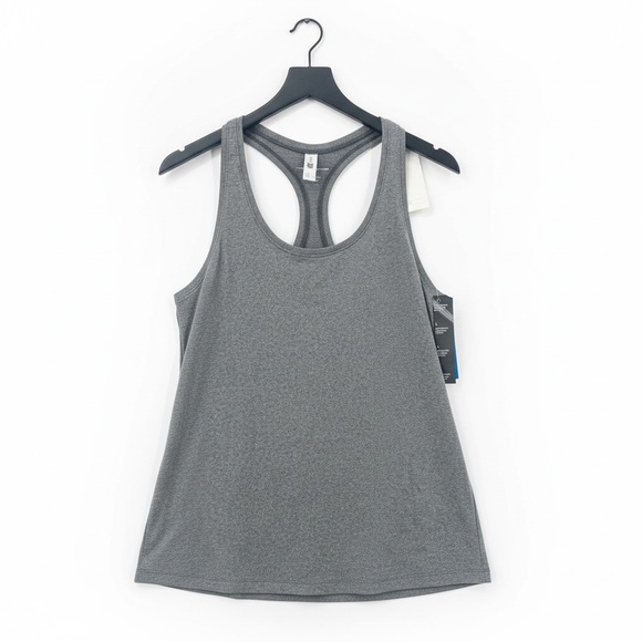 all in motion Tops - All in Motion Women’s Charcoal Racerback Tank size Large NWT